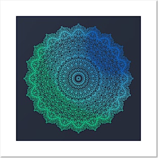 Yogi, Prana Mandala blue Posters and Art